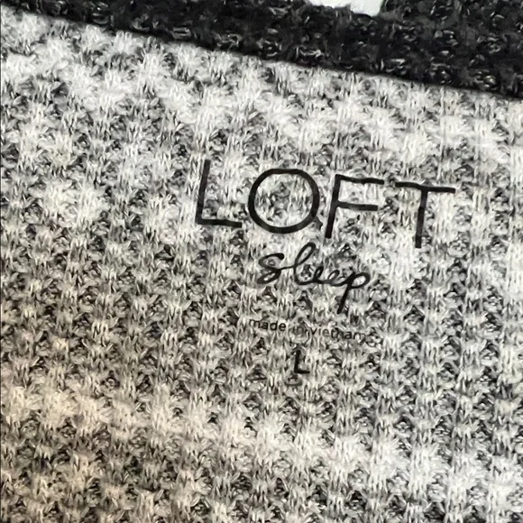 LOFT Gray and White Knit Pajama Set - Picture 2 of 7